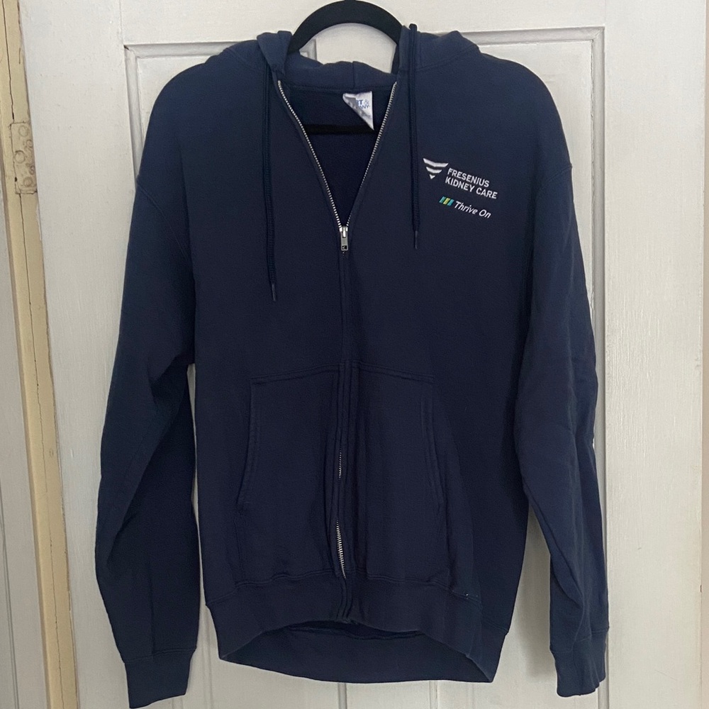 Navy Blue Zip-Up Fresenius Hoodie